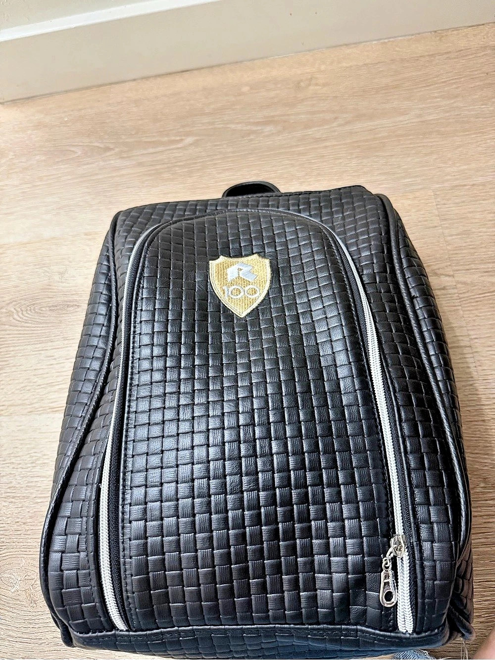 Iliac Black Woven Backpack NWT